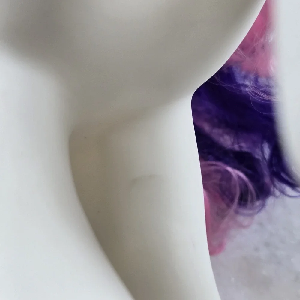 Vintage‎ Gi-Go Jumbo White Unicorn Pony Toy Blue Horn Moon & Cloud MLP 'Fakie'